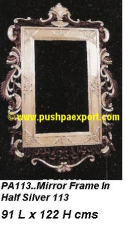 Silver Mirror Frame (Half Silver and Wood Polished)
